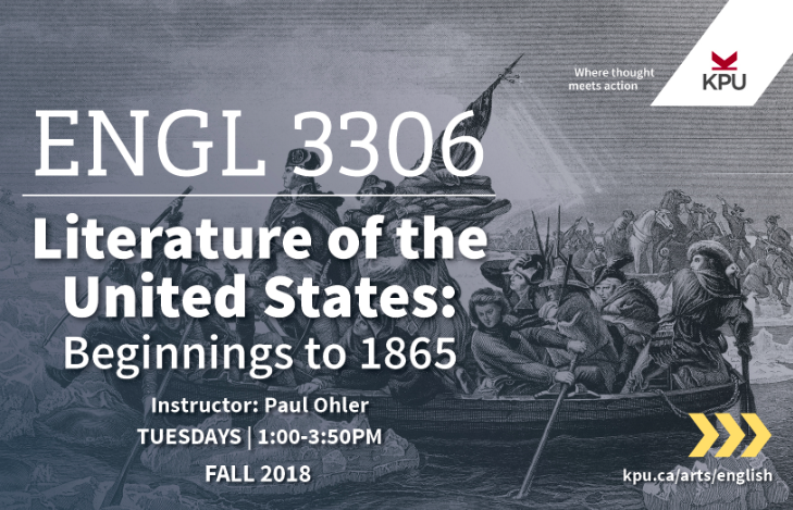 English 3306 - Literature of the United States, Beginnings to 1865