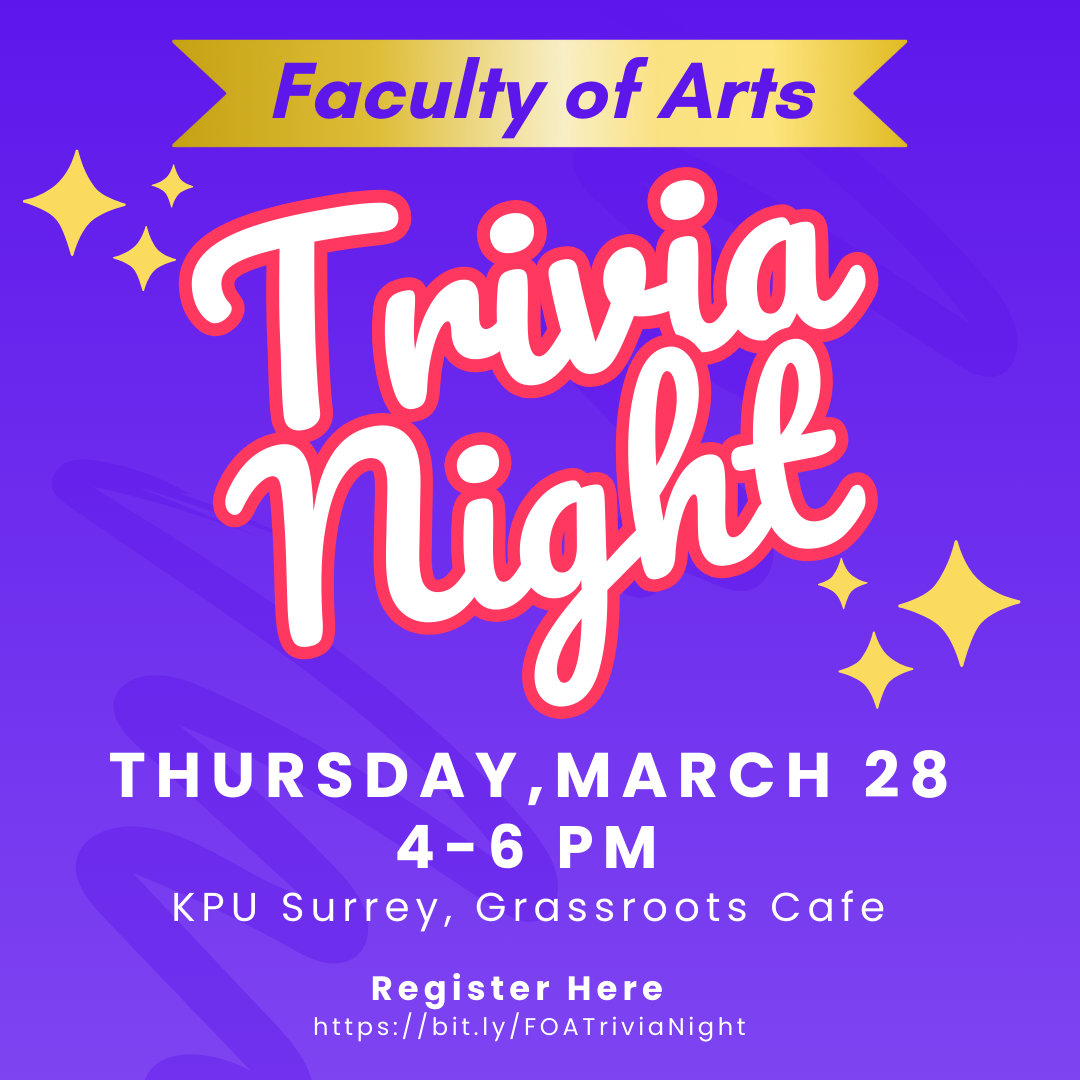 Faculty of Arts Trivia Night graphic