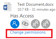 Change Permission in OneDrive