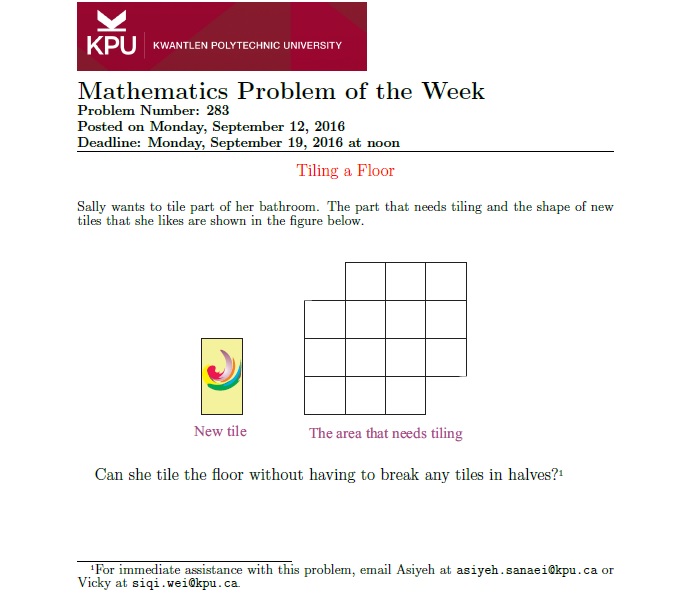 Math problem KPU