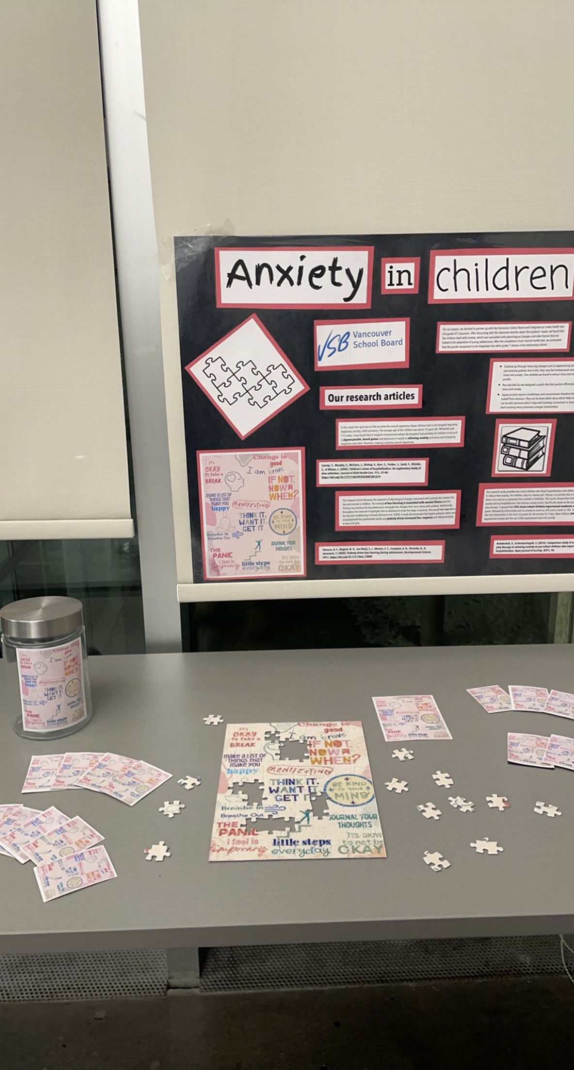 puzzle project helped children in grades 5 – 7 deal with anxiety