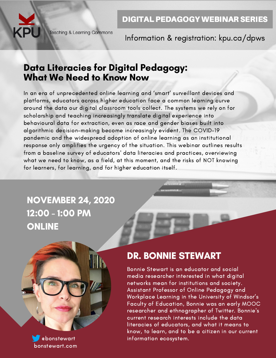 Data Literacies for Digital Pedagogy: What We Need to Know Now