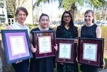 KPU's four 2023 JEDI Award winners are pictured.