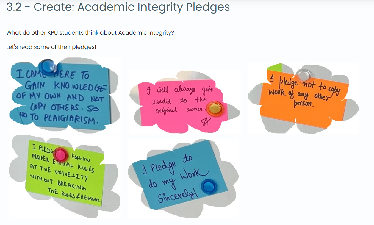 Academic Integrity Pledges
