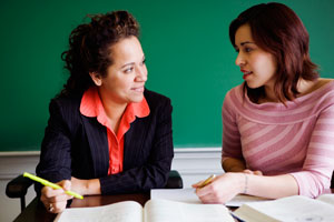 women talking