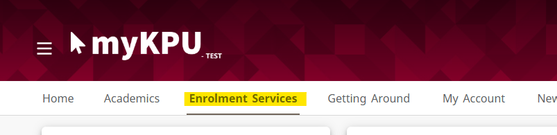 myKPU Navigation