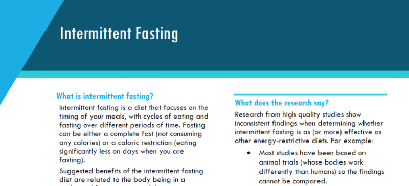 Intermittent Fasting