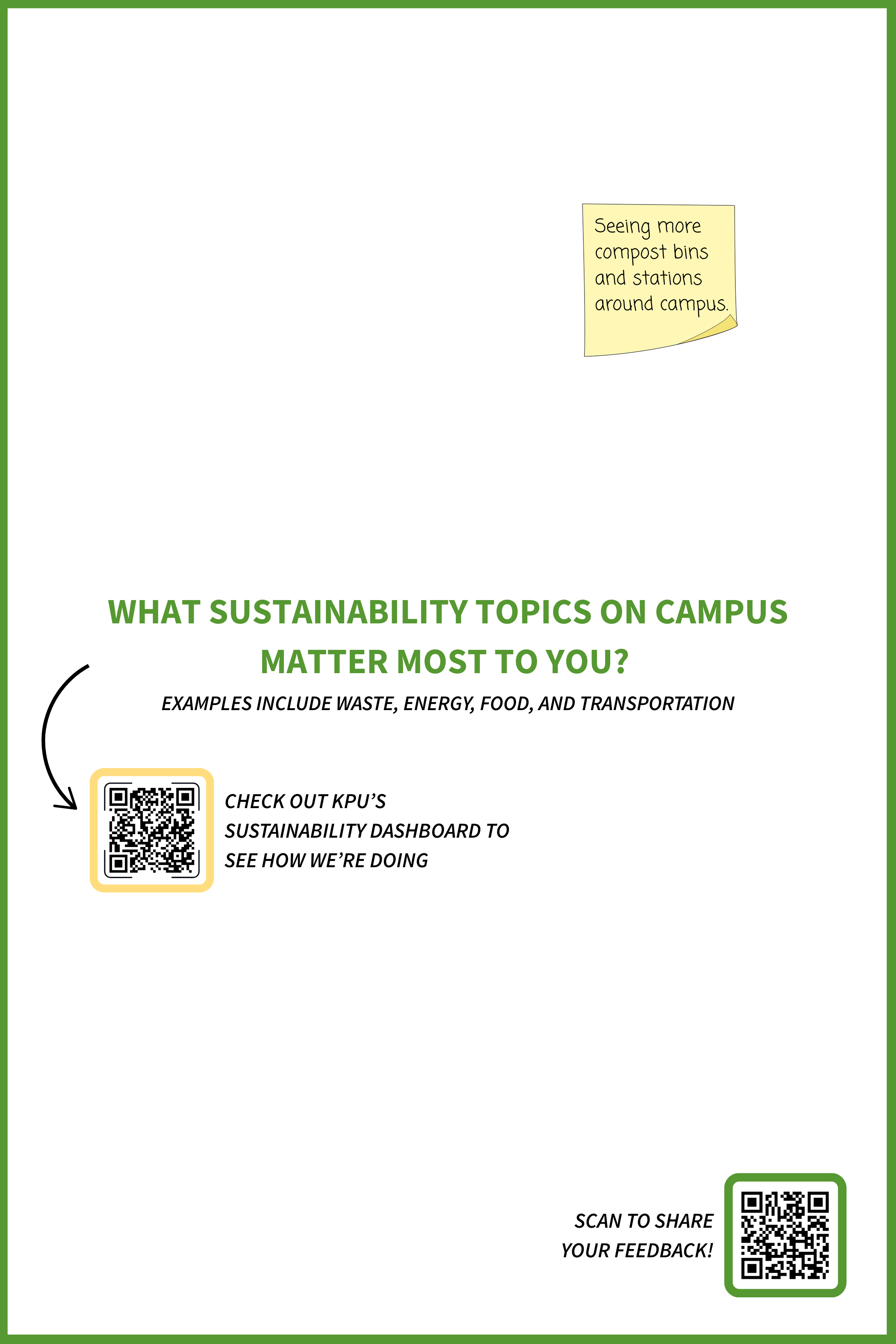 What sustainability topics on campus matter most to you? 