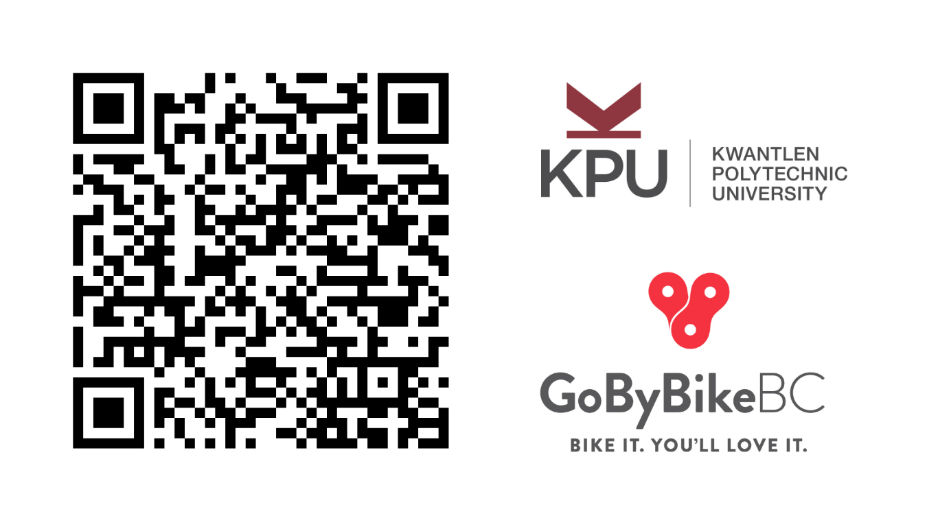 QR Code with KPU logo and Go By Bike logo