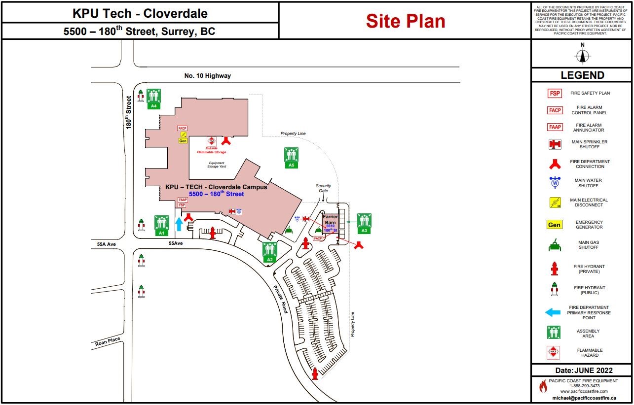 Cloverdale Campus Assembly Areas Map