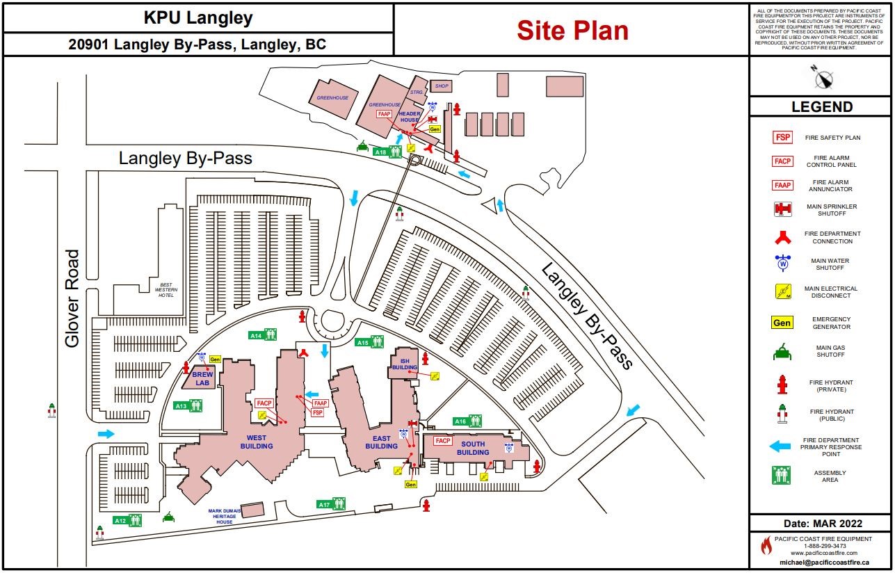 Langley Campus Assembly Areas Map