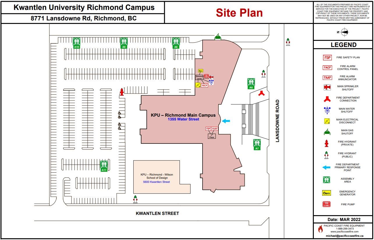 Richmond Campus Assembly Areas Map