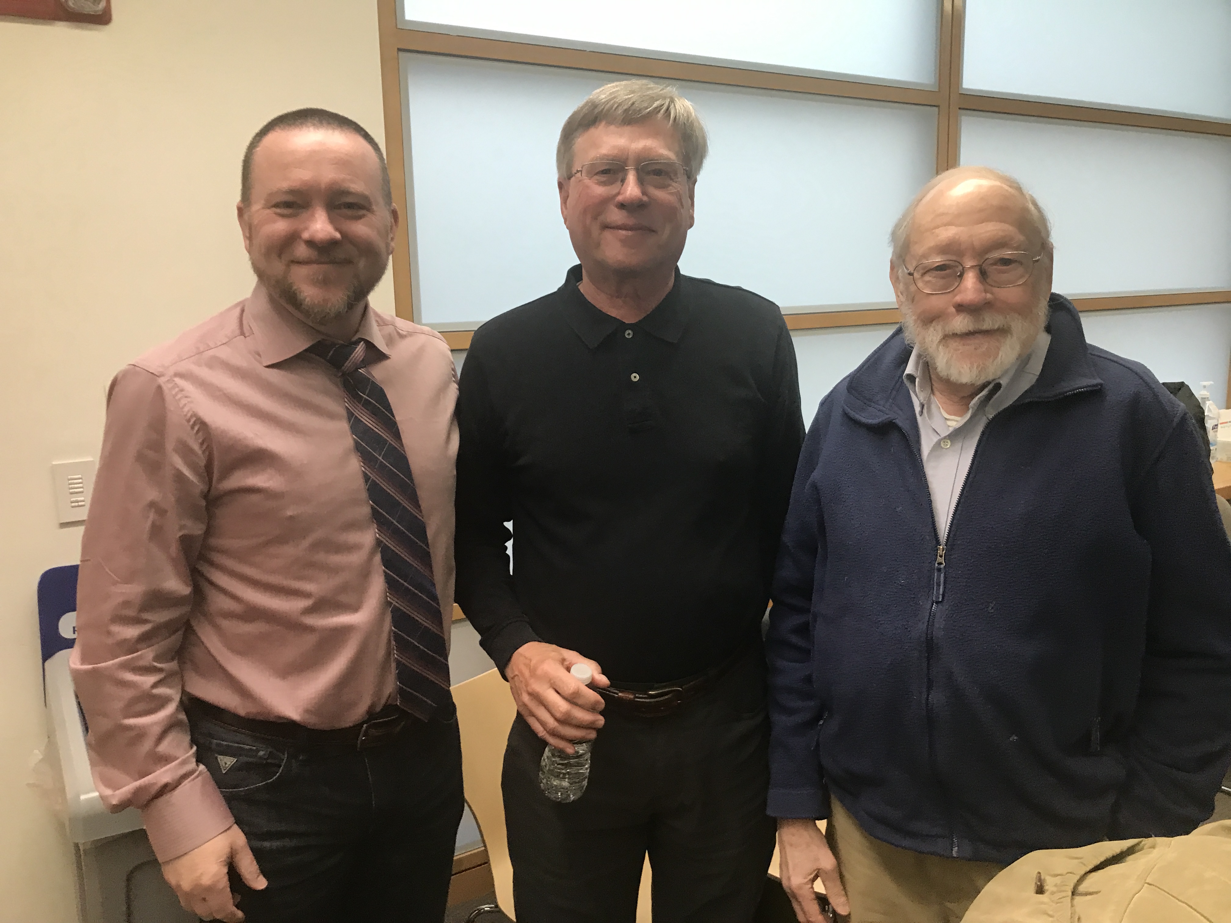 Dr Hayes (left) with Robert Marks and Donald Worster