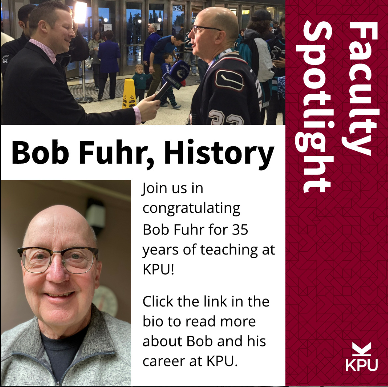 Bob Fuhr 35 Years at KPU