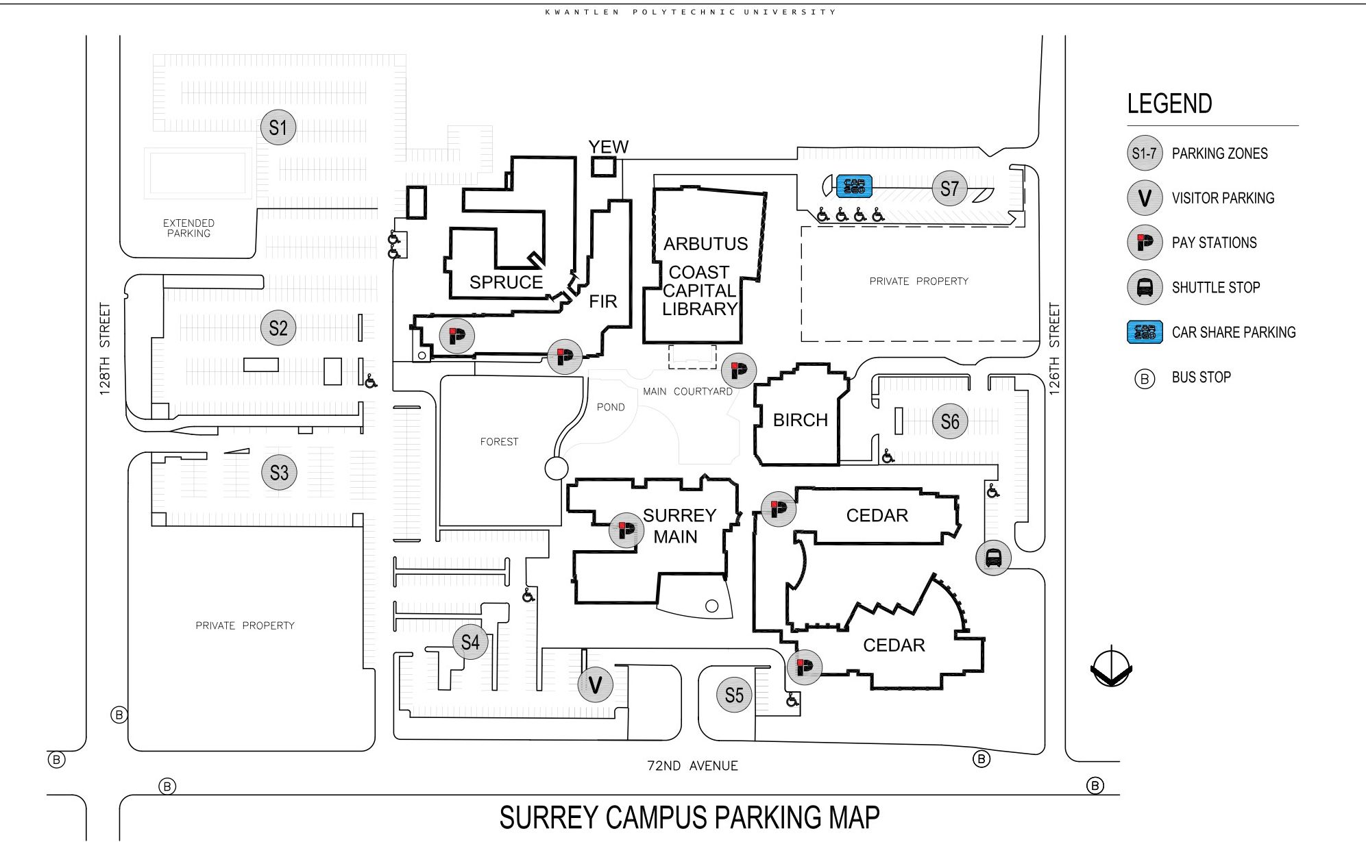 Surrey Campus Map 