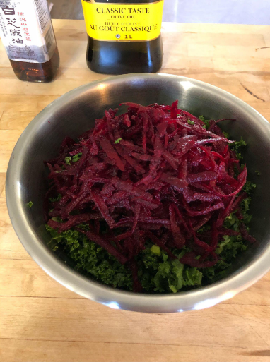 Beets on kale