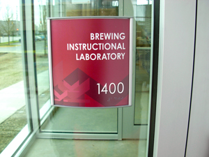 KPU Brewing Instructional Lab Door Sign