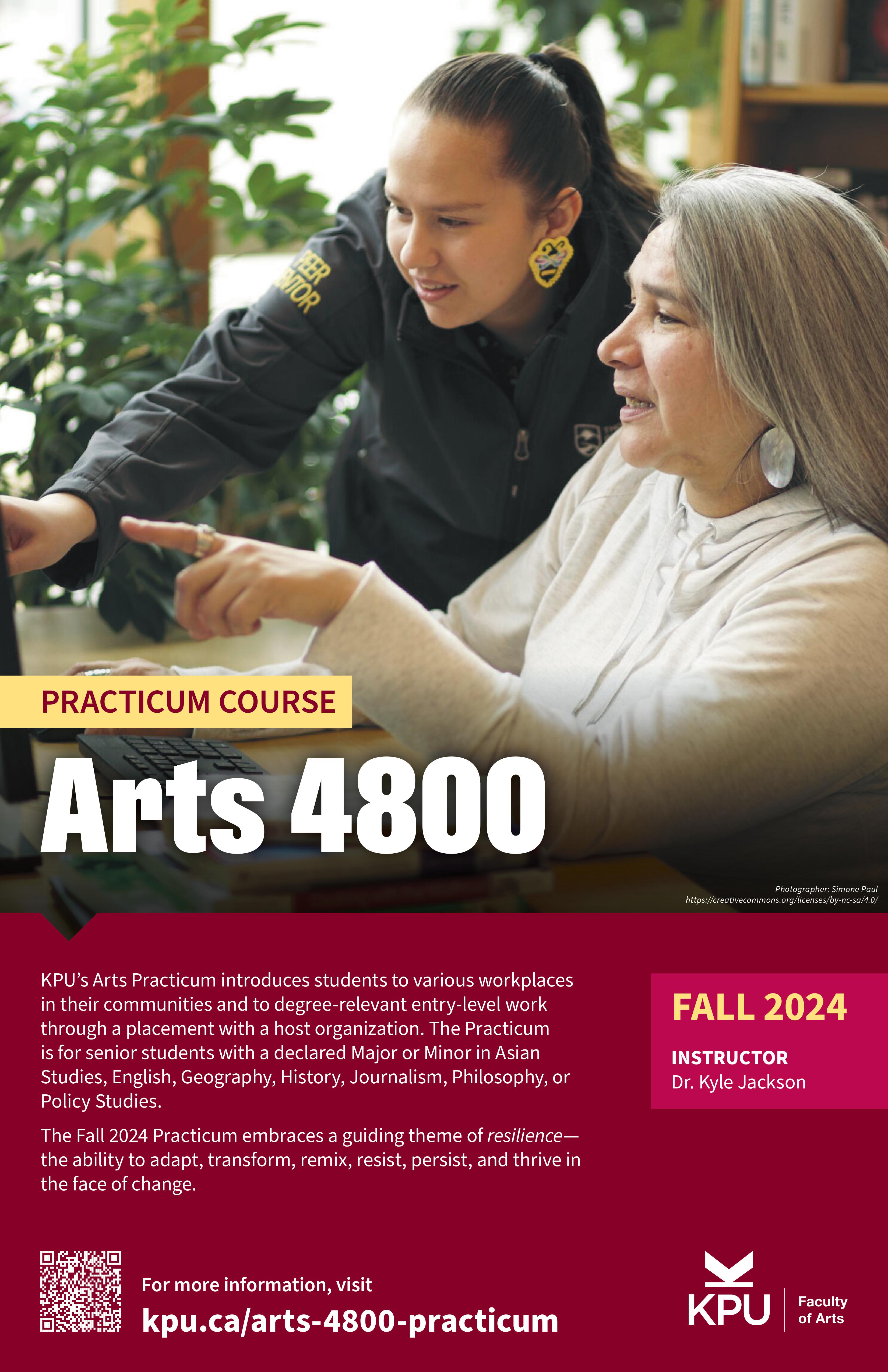 poster for arts 4800 fall 2024