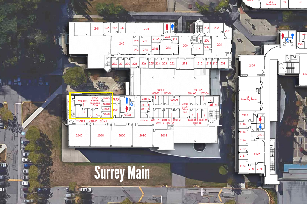 History Department Surrey Location Map