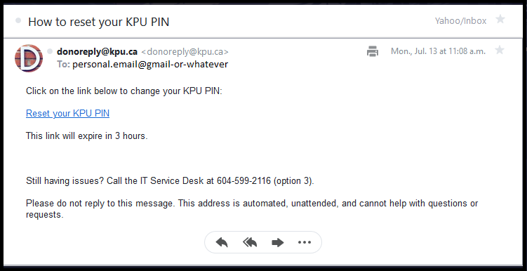 KPU PIN Reset Email image
