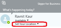 Location on Skype for Business