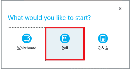Poll in Skype for Business