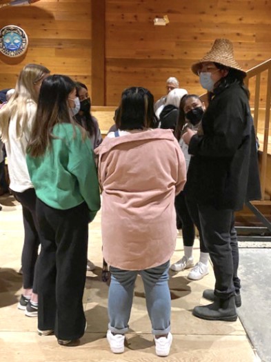 Nursing students at the Kwantlen longhouse