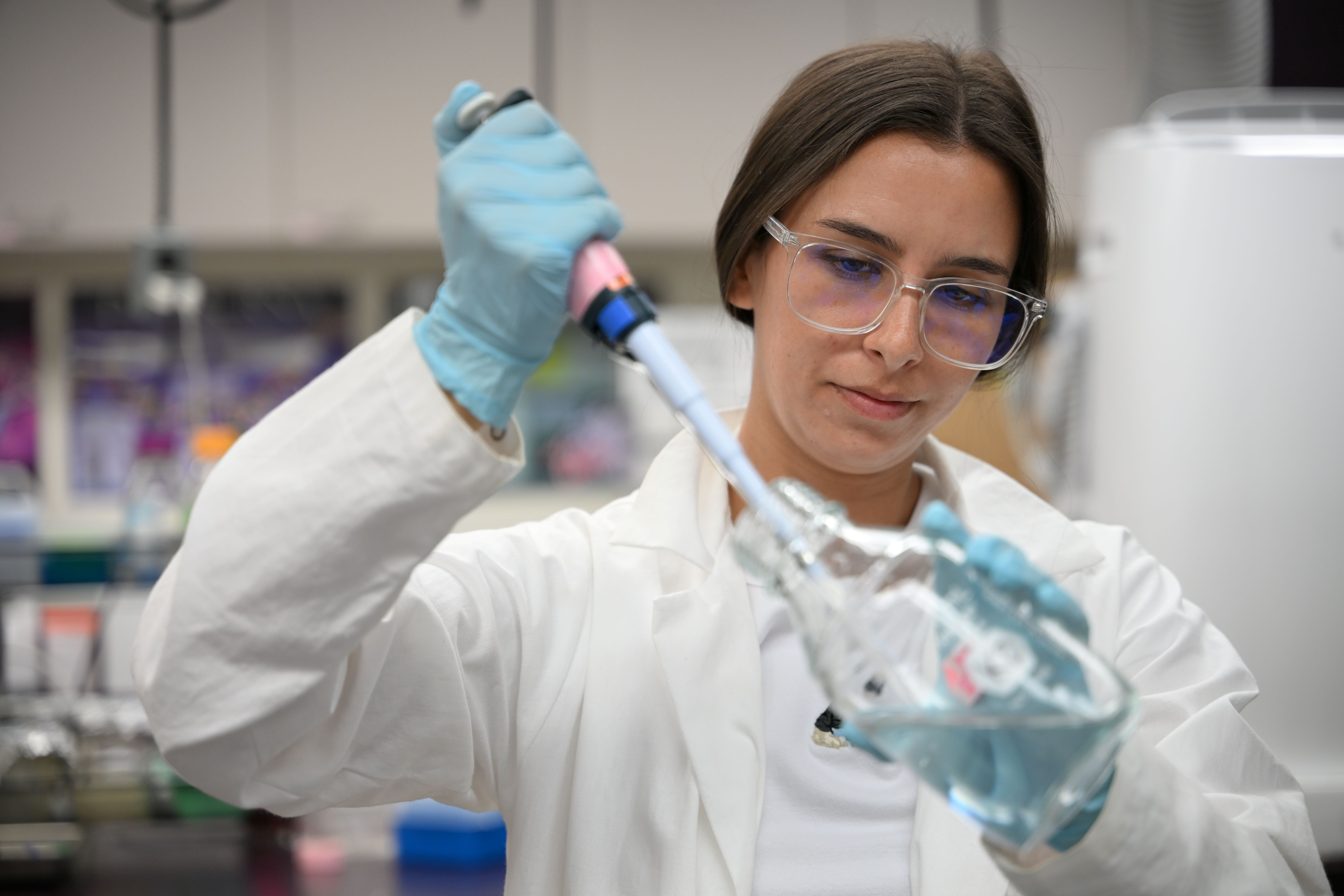 Dr. Kelsie Doering in the lab