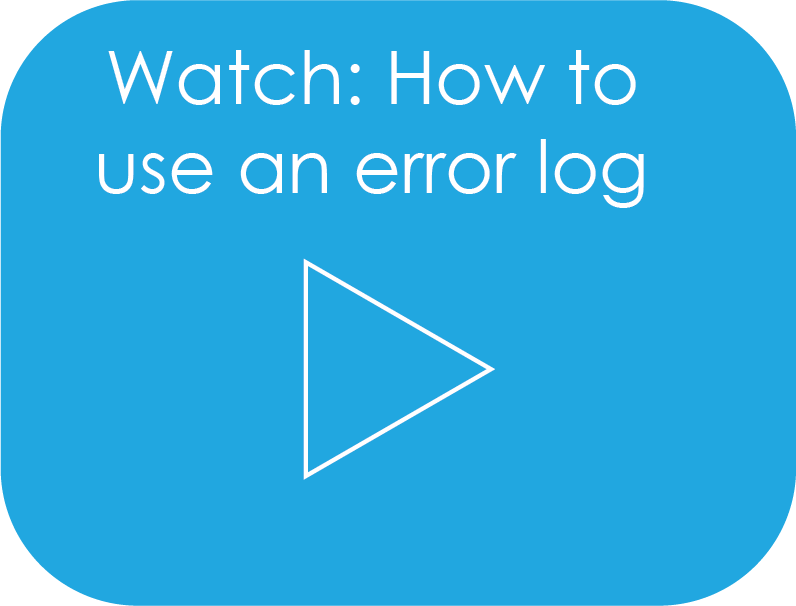 Watch: How to use an error log 