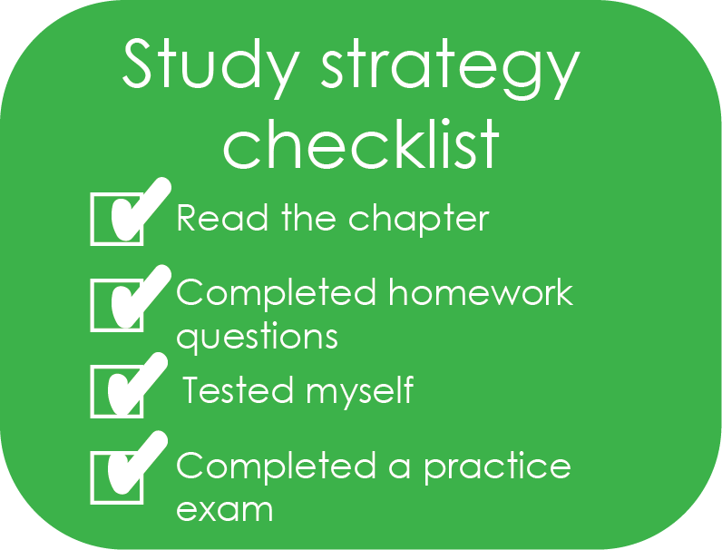 Study strategy checklist 