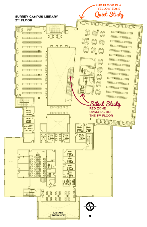 Arbutus 2nd floor silent study area