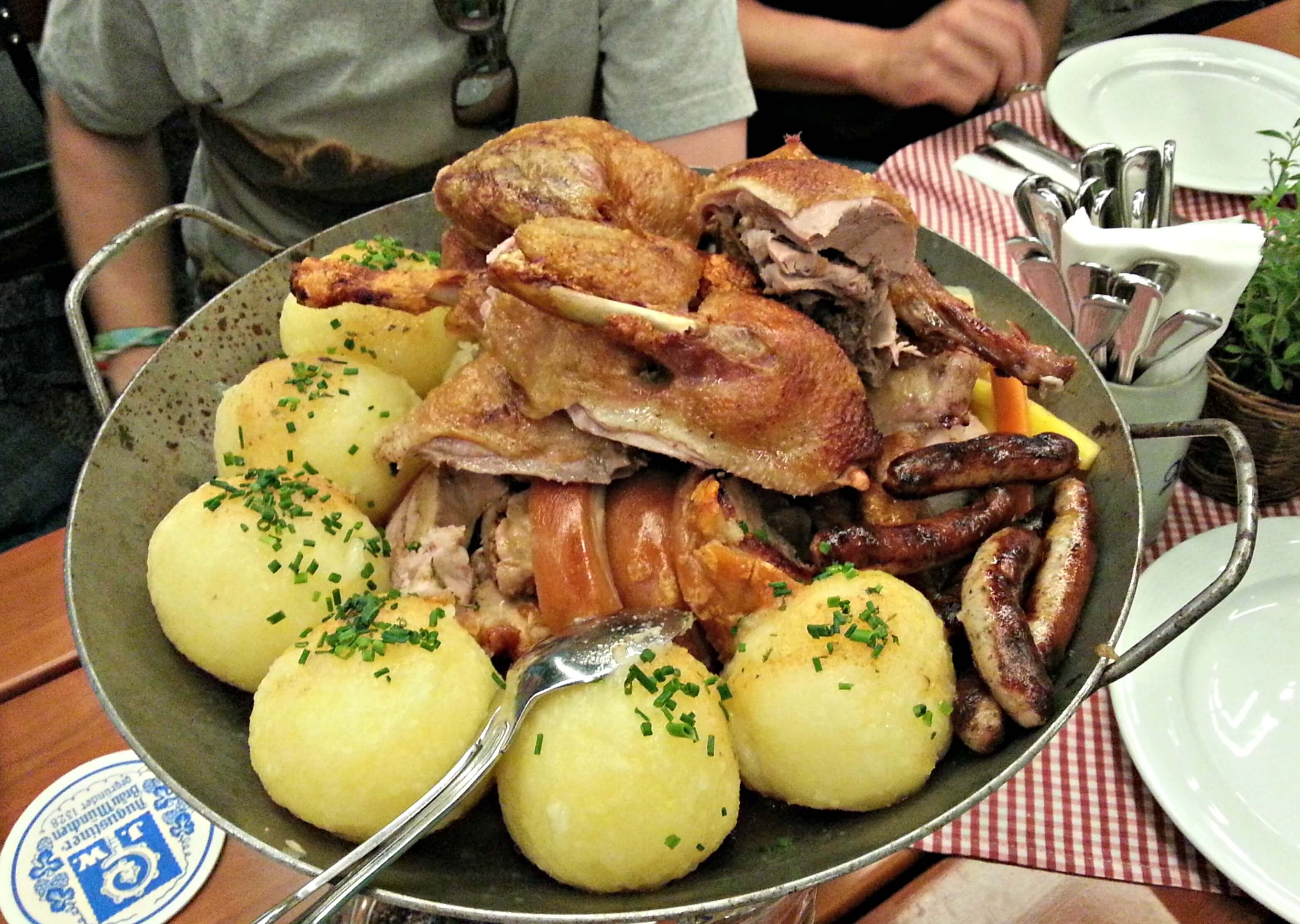 Photo of their first Bavarian Meal