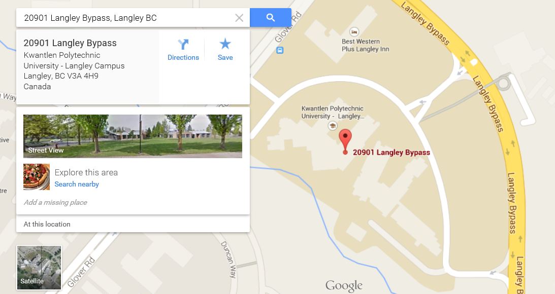 Langley Campus Directions