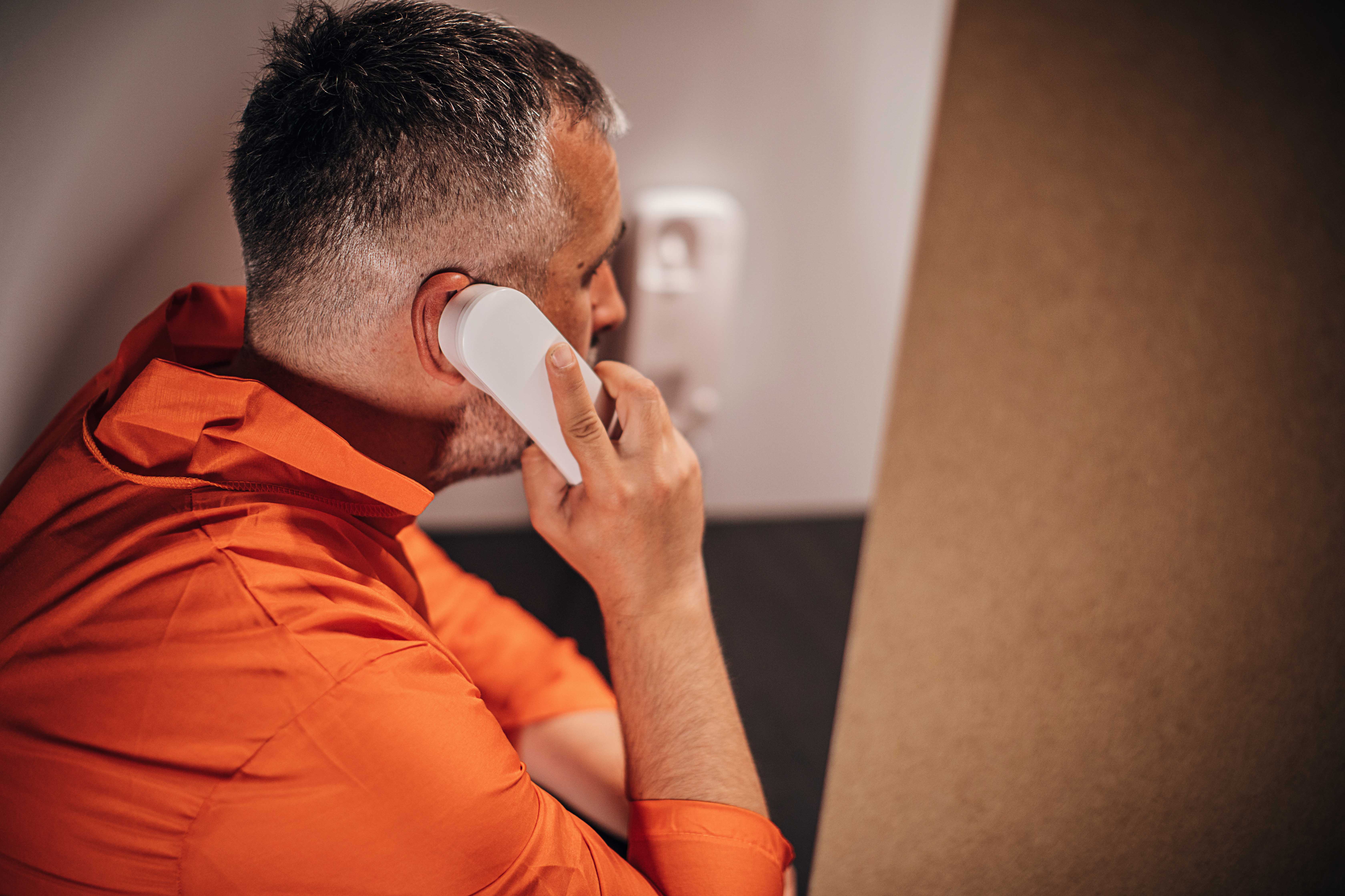 Prisoner on phone