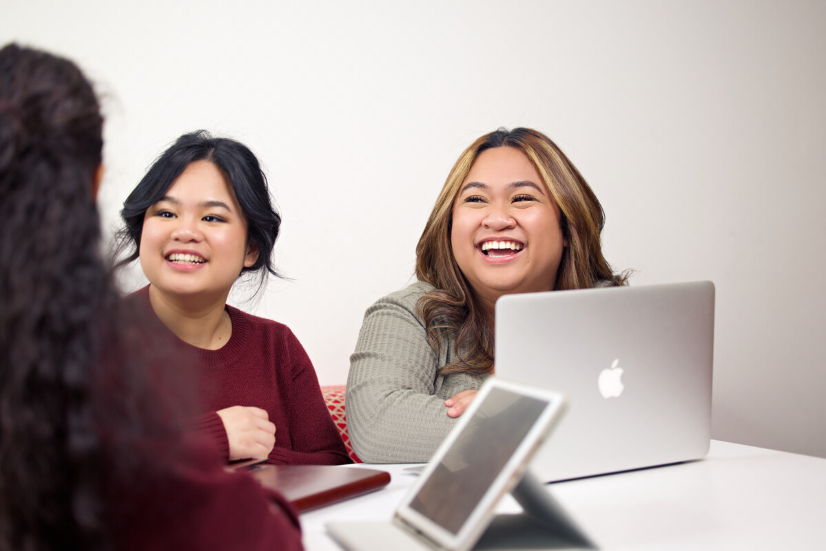 students with laptops