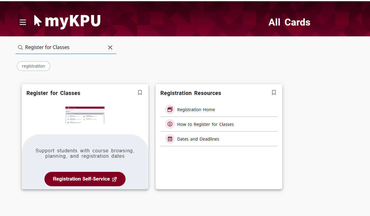 Register for Classes