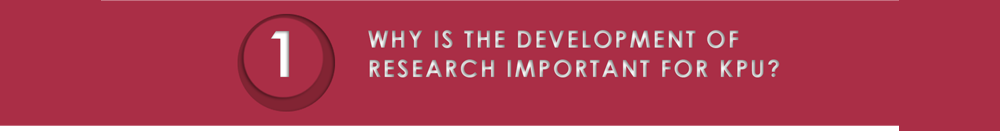 Why is the development of research important for KPU?