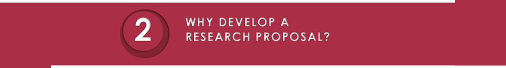 Why develop a research proposal?