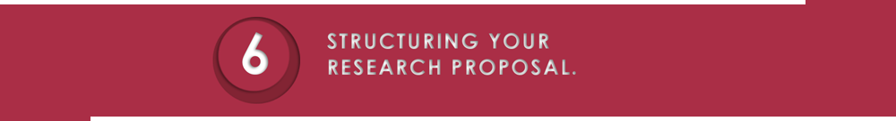 Structuring your research proposal.