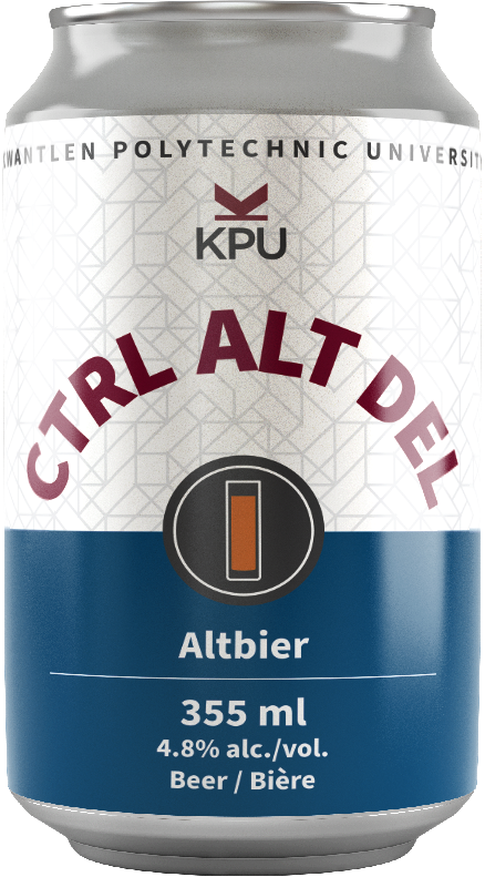 Ctrl Alt Del beer can, KPU Brewing, Signature Series, student beer, brewing diploma, brewing school, beer school, university