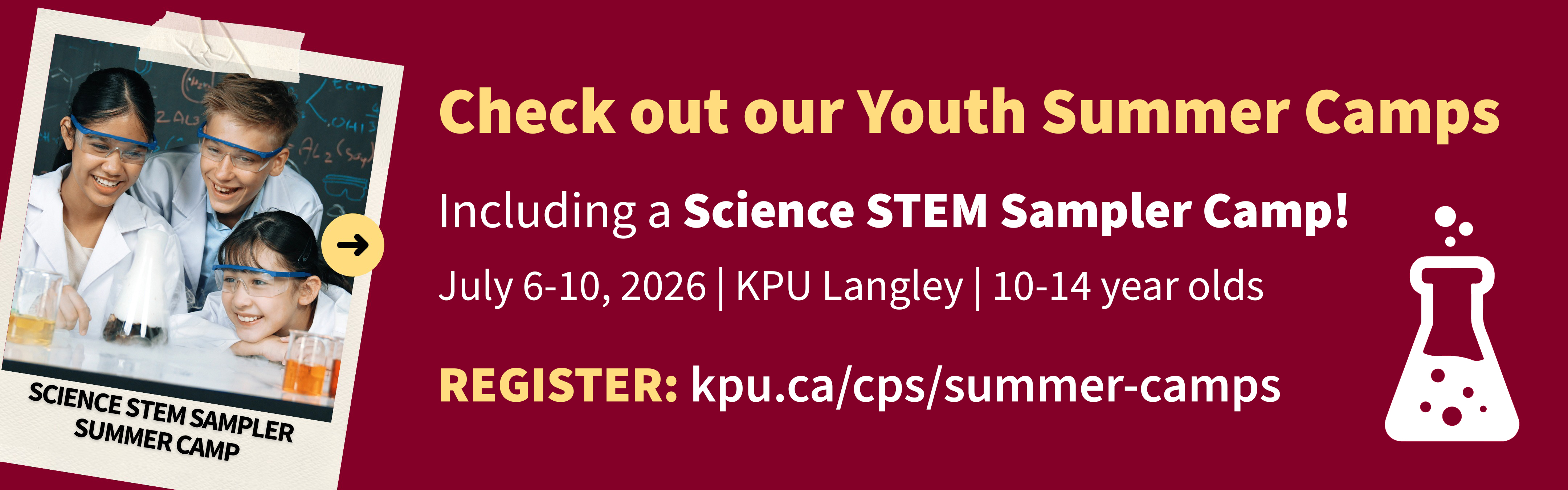 KPU Science STEM Sampler Summer Camp