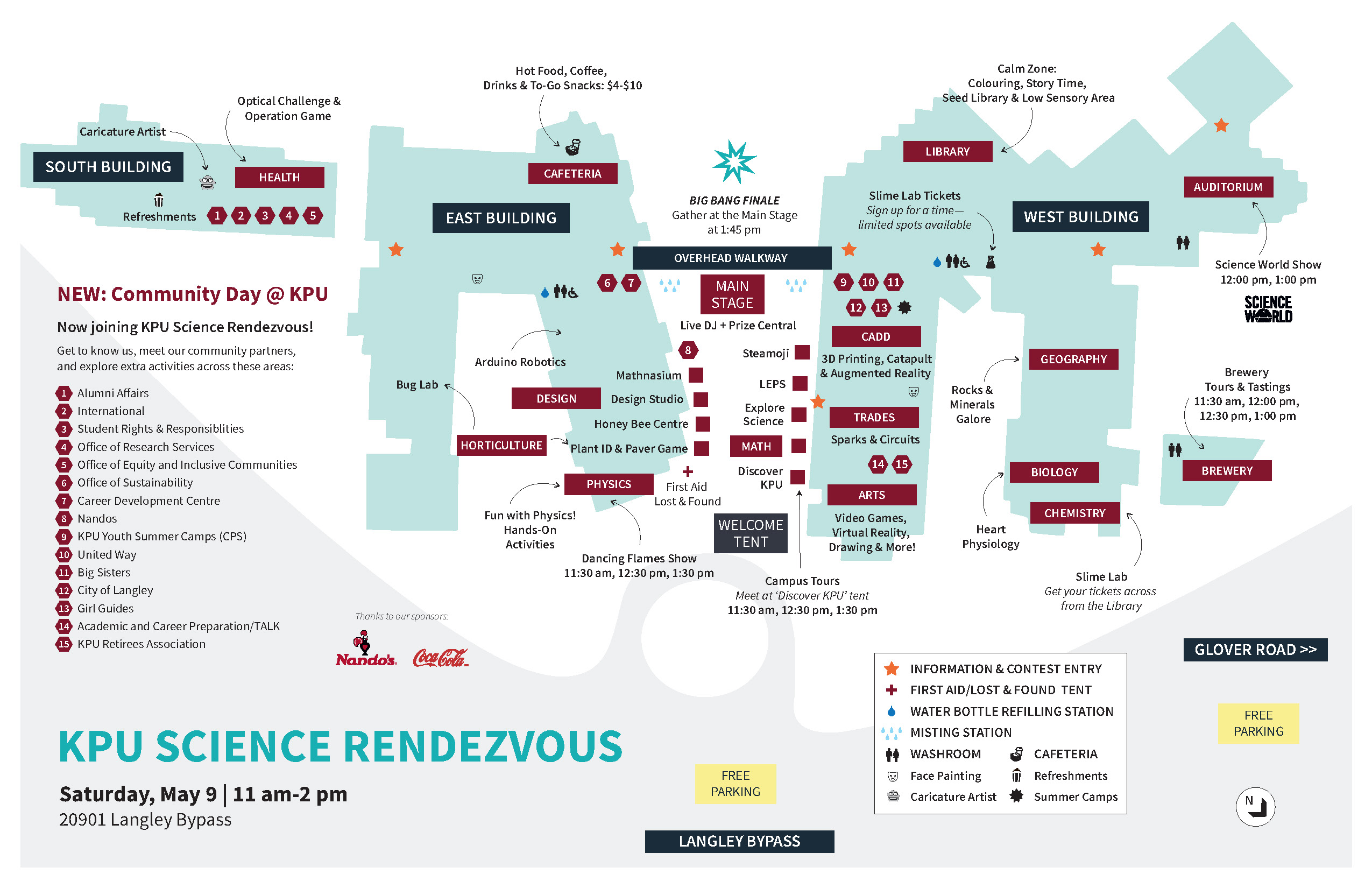 KPU Science Rendezvous 2026 Activity Map