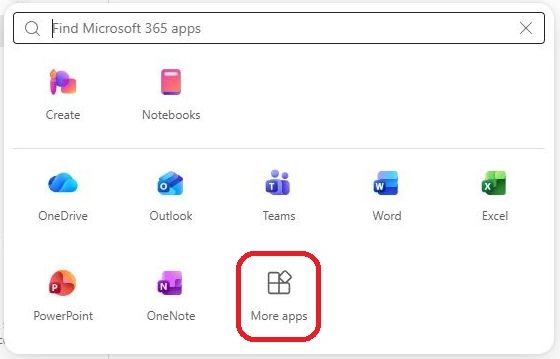 Microsoft Student Portal - More apps