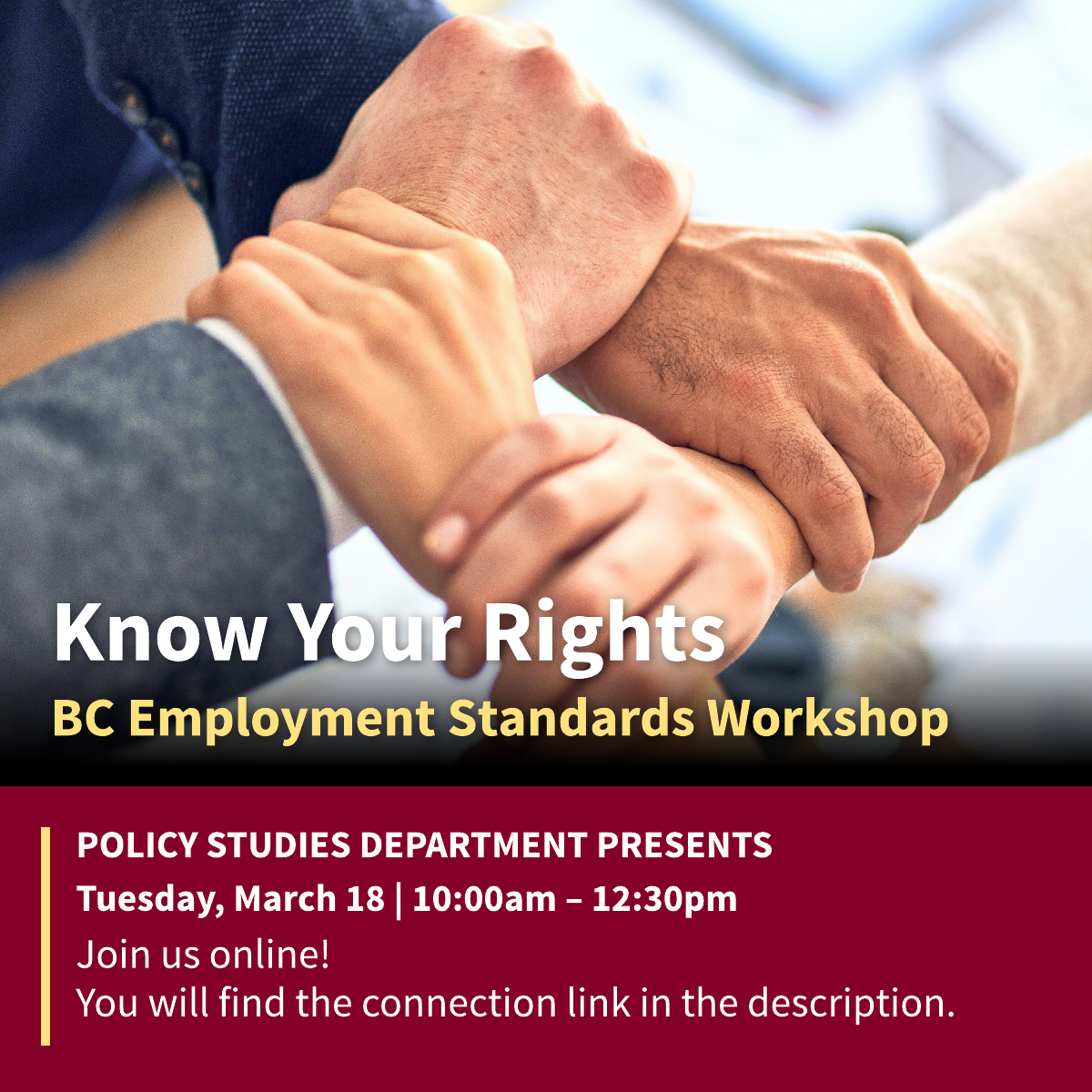 Know Your Rights - BC Employment Standards Workshop