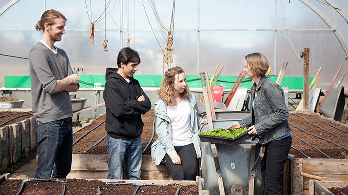 Rebecca Harbut with Students