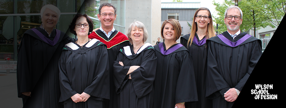 Interior design faculty at convocation.