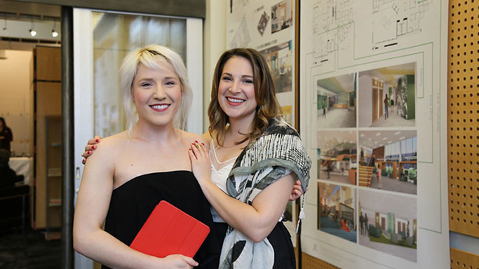 Interior design students