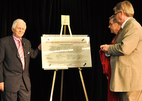Plaque presentation to honour Irving K. Barber's generous contribution
