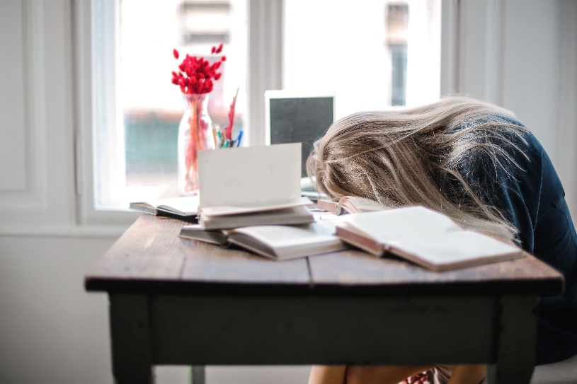 student sleeping