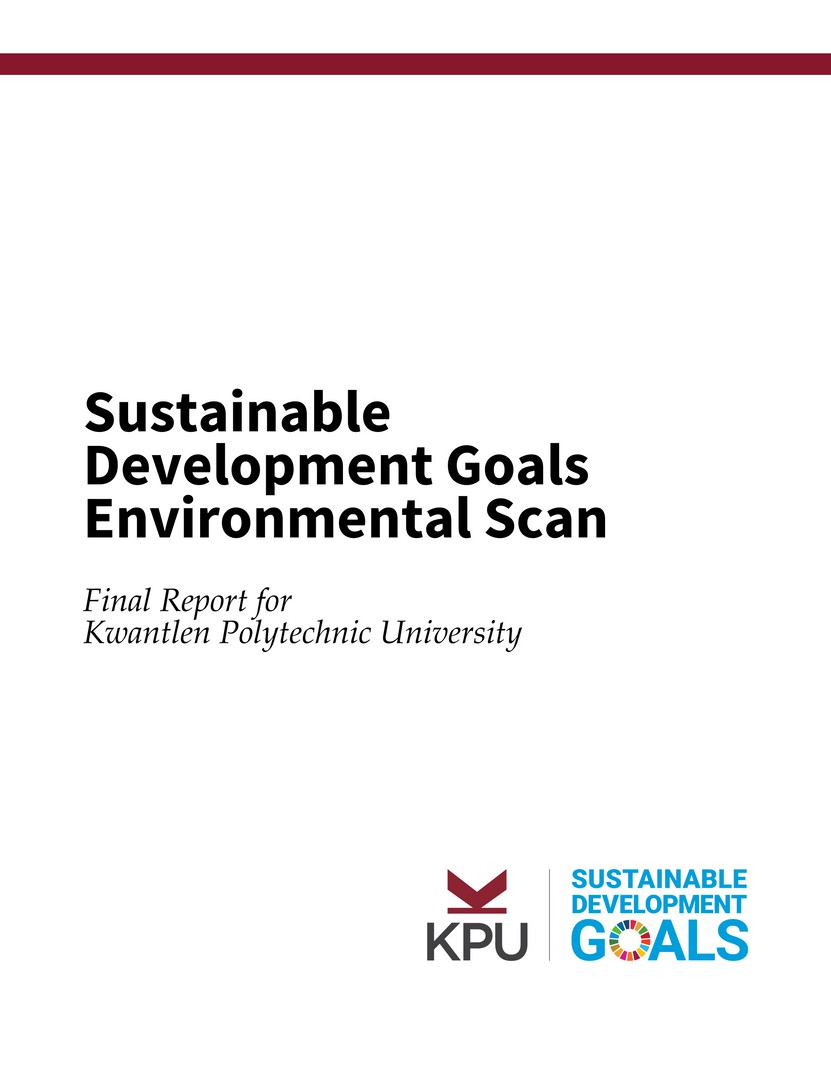 Sustainable Development Goals Environmental Scan 
